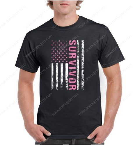 Breast Cancer Survivor Flag Shirt F-590