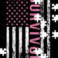 Breast Cancer Survivor Flag Jigsaw Puzzle