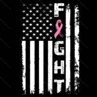 Breast Cancer Fight Flag Direct to Film (DTF) Heat Transfer F-591