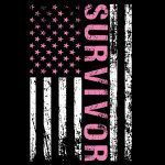 Breast Cancer Survivor Flag Metal Photo F-590