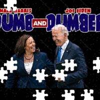 Joe Biden Kamala Harris Dumb and Dumber Jigsaw Puzzle