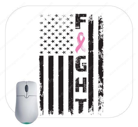 Breast Cancer Fight Flag Mouse Pad