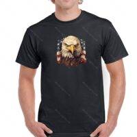 Staring Eagle With American Flag  Shirt U-594