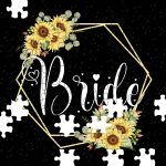 Bride Trible Bridal Party Sunflower Bouquet Puzzle