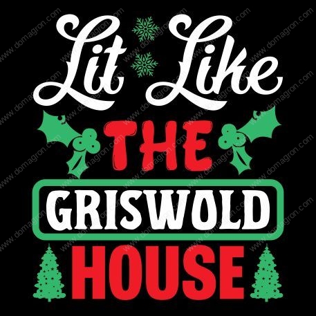 Lit Like The Griswold House Christmas Metal Photo H-617