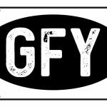 GFY - Go F Yourself License Plate S-624