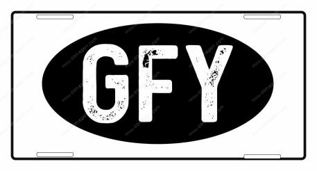 GFY - Go F Yourself License Plate S-624