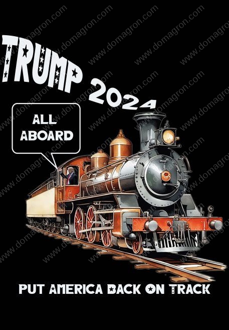 All Aboard The Trump Train Metal Photo T-693