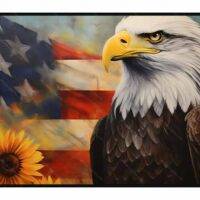 Patriotic Eagle 3 License Plate