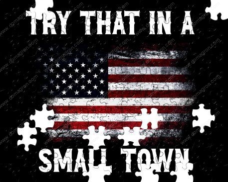 Try That In A Small Town Color Flag Puzzle U-630