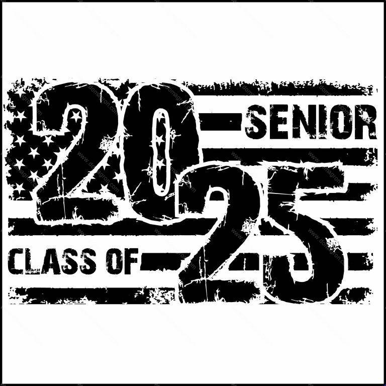 Senior Class of 2025 Flag Direct to Film (DTF) Heat Transfer F-669