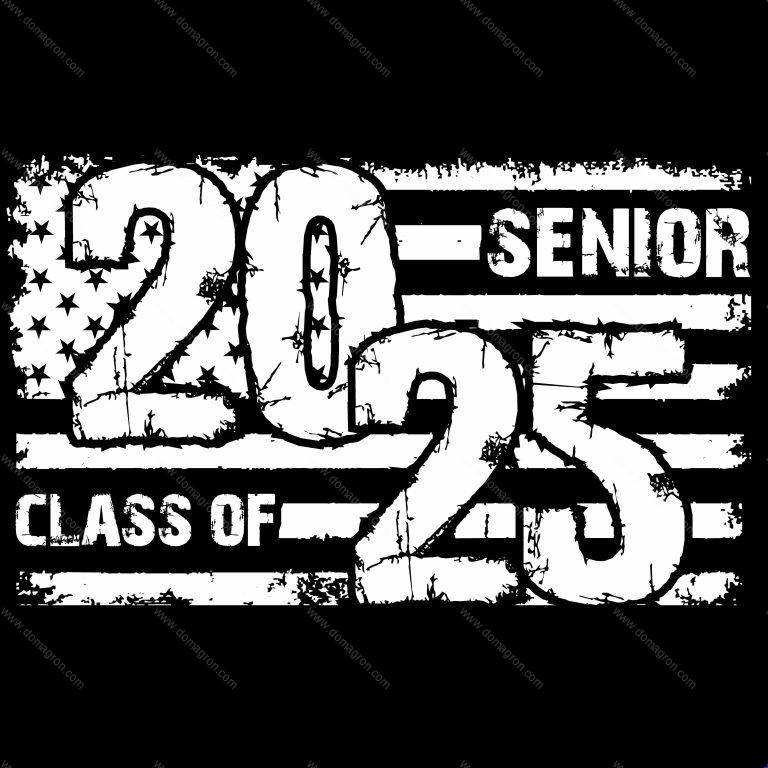 Senior Class of 2025 Flag Direct to Film (DTF) Heat Transfer F-669
