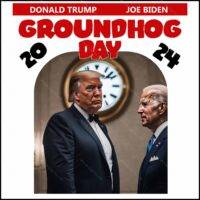 Trump Biden Groundhog Day Direct to Film (DTF) Heat Transfer T-674