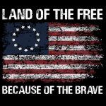 Land Of The Free Because Of The Brave Direct to Film (DTF) Heat Transfer U-647