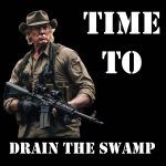 Trump Time To Drain The Swamp Trumpbo Metal Photo T-650