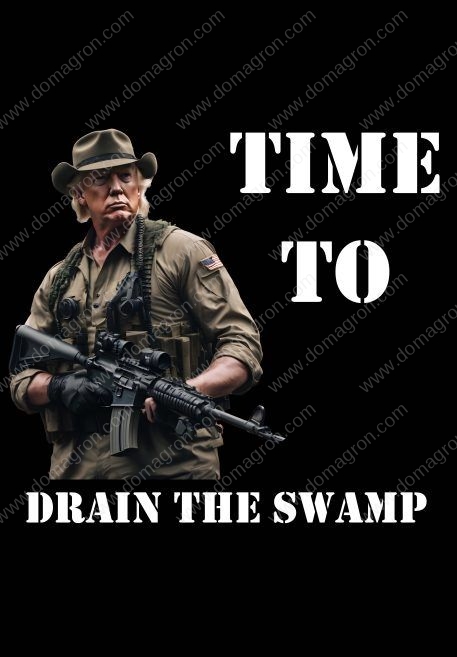 Trump Time To Drain The Swamp Trumpbo Metal Photo T-650