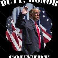 Trump Duty, Honor, Country Metal Photo T-640