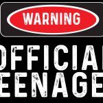 Warning Official Teenager Metal Photo S-639