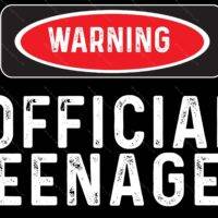 Warning Official Teenager Metal Photo S-639