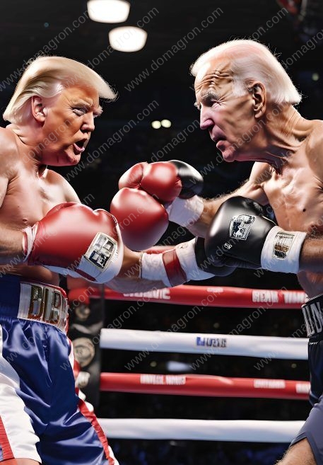 Trump Boxing Metal Photo