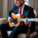 Trump Guitar Metal Photo