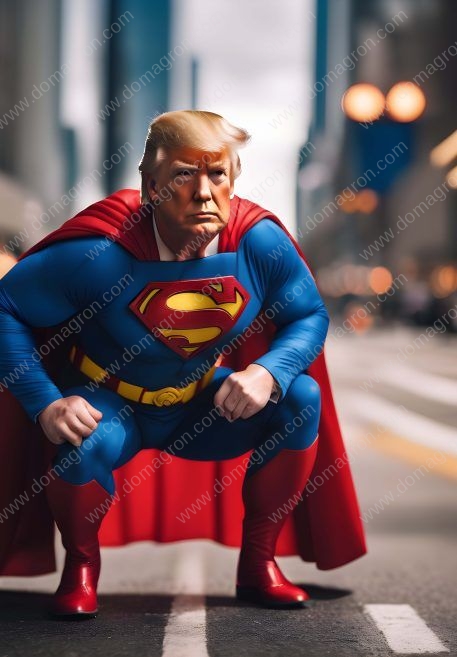 Trump Superman 2 Portrait Metal Photo