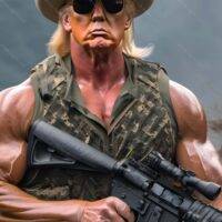 Trump As Trumpbo Metal Photo
