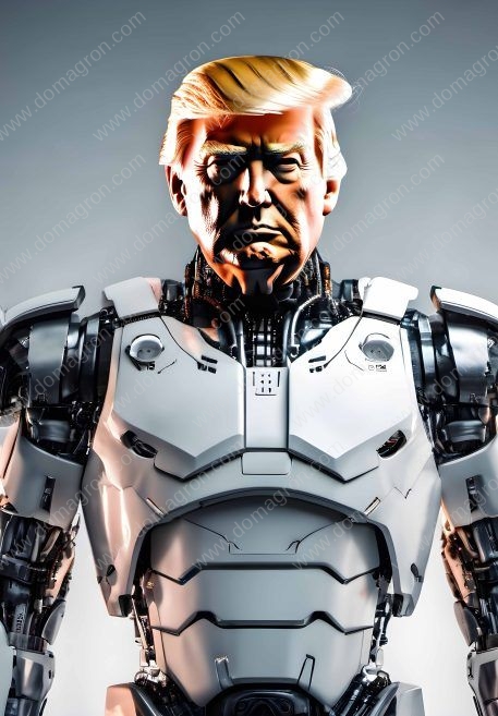 Trump 2 Cyborg Metal Photo