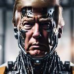 Trump 4 Cyborg Metal Photo