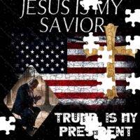 Jesus Is My Savior Trump Is My President Jigsaw Puzzle T-677