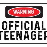 Warning Official Teenager License Plate S-639