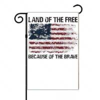 Land Of The Free Because Of The Brave Garden Flag U-647