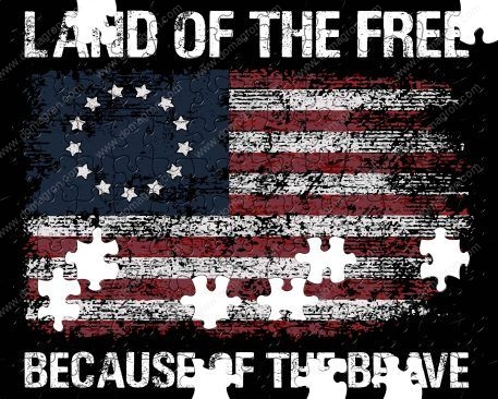 Land Of The Free Because Of The Brave Puzzle U-647