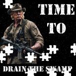 Trump Time To Drain The Swamp Trumpbo Puzzle T-650