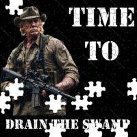 Trump Time To Drain The Swamp Trumpbo Jigsaw Puzzle T-650