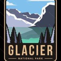 Glacier National Park Emblem Metal Photo K-687