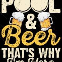 Pool & Beer That's Why I'm Here Metal Photo S-708