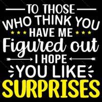 For Those That Think You Have Me Figured Out I Hope You Like Surprises Metal Photo S-705