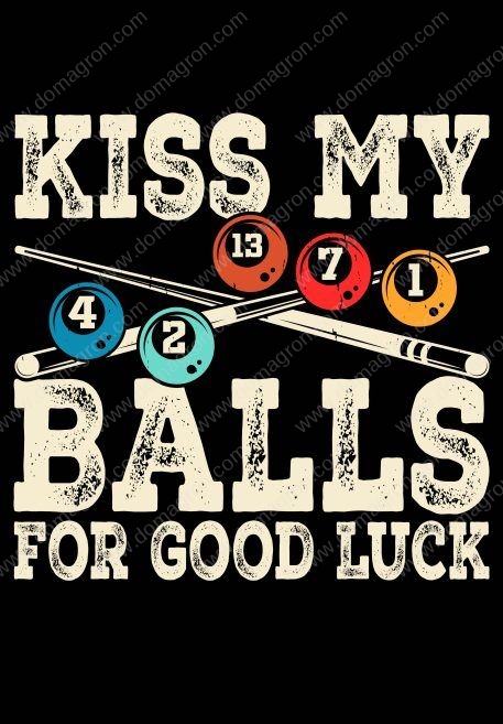 Kiss My Balls Billiards Metal Photo S-710