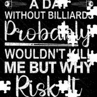 A Day Without Billiards Probably Wouldn't Kill Me But Why Risk It Jigsaw Puzzle S-714