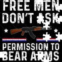 Free Men Don't Ask Permission To Bear Arms Jigsaw Puzzle N-695