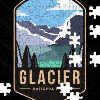 Glacier National Park Emblem Jigsaw Puzzle K-687