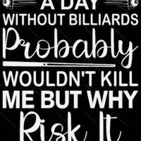 A Day Without Billiards Probably Wouldn't Kill Me But Why Risk It Metal Photo S-714