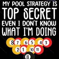 My Pool Strategy Is Top Secret Metal Photo S-716