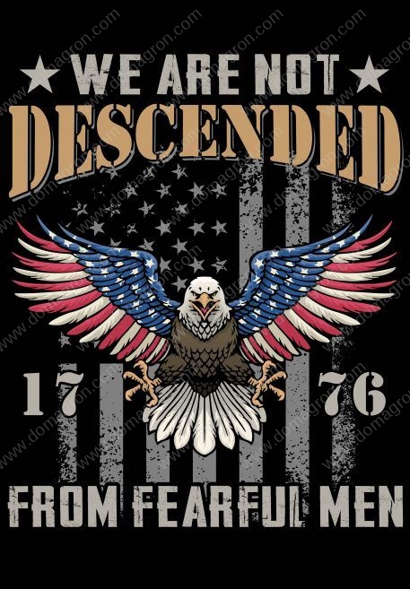 We Are Not Descended From Fearful Men Patriotic Metal Photo U-707