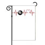 Billiards Heartbeat Garden Flag F-742