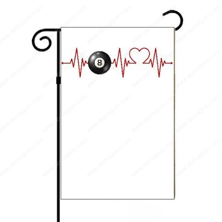 Billiards Heartbeat Garden Flag F-742