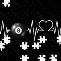 Billiards Heartbeat Jigsaw Puzzle F-742