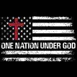 One National Under God Flag Direct to Film (DTF) Heat Transfer U-720