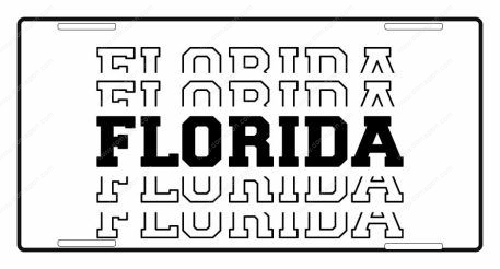 Florida License Plate F-741